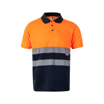 VL Cupid Large – Polo bicolore (160g/m²) à manches courtes, en polyester (100%)