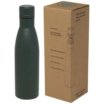 Bouteille isotherme Vasa en acier inoxydable recyclé certifié RCS de 500 ml avec isolation par le vide et couche de cuivre