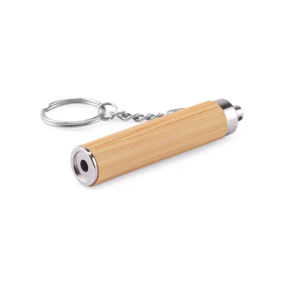 Rachel – Porte-clés en bambou et ABS avec lampe torche LED