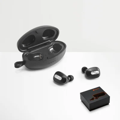 Descry – Chargeur sans fil en zinc et ecouteurs sans fil en métal et ABS