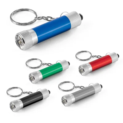 Lergan – Porte-clés en aluminium avec lampe de poche 3 LED