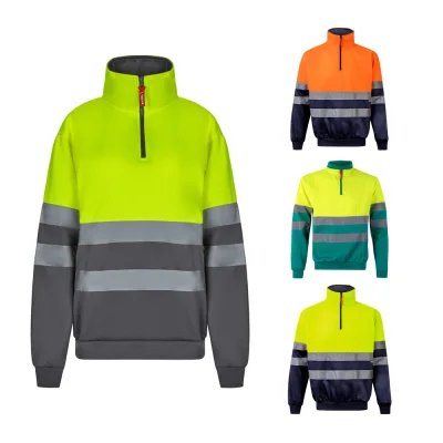 VL Thor – Sweatshirt bicolore (300g/m²) en polyester éponge (100%)