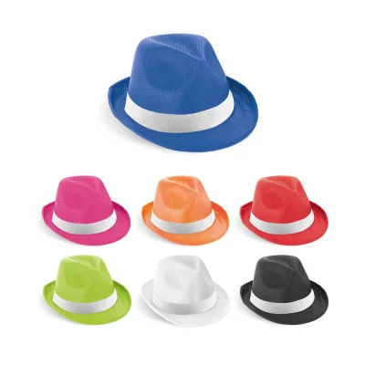 Manolo Poli – Chapeau en PP avec ruban en polyester blanc