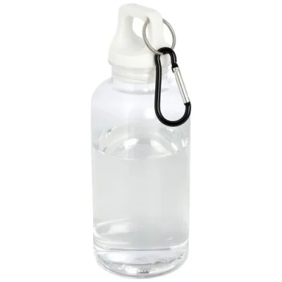 Bouteille d'eau Oregon de 400 ml en plastique recyclé avec mousqueton