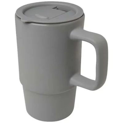 Mug Carter en céramique de 450 ml avec couvercle en plastique