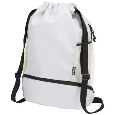 Sac de sport Varyon à cordon en matériaux recyclés certifiés GRS avec compartiment inférieur de 18 L
