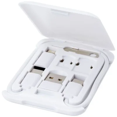 Câble de recharge modulaire en plastique recyclé Savvy avec support de téléphone