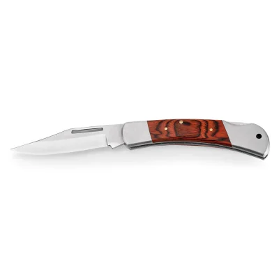 Falcon II – Canif en acier inoxydable et bois