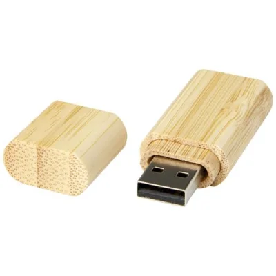 Clé USB 2.0 en bambou avec porte-clés