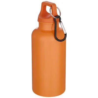 Bouteille d’eau Oregon de 400 ml en plastique recyclé uni certifié RCS avec mousqueton