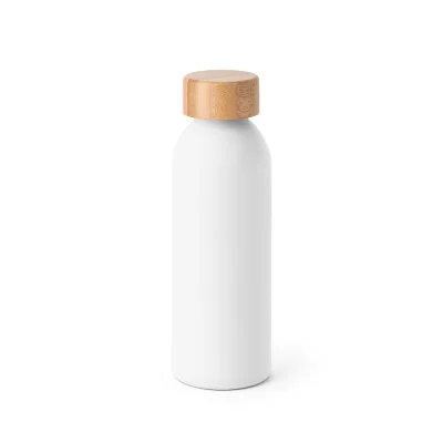 Queta – Bouteille 550mL en aluminium avec bouchon en bambou