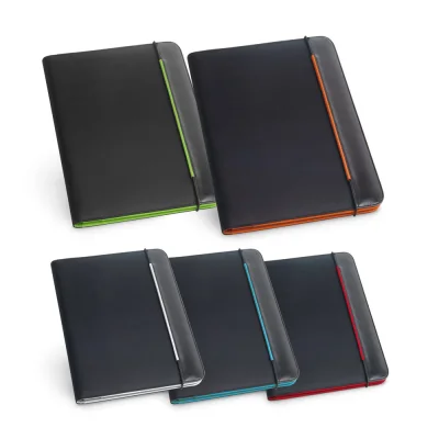 Fitzgerald – Porte-documents A4 en PU et microfibre avec bloc de pages lignées