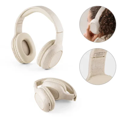 Feynman – Casque sans fil pliable avec autonomie de 4 heures en paille de blé et ABS