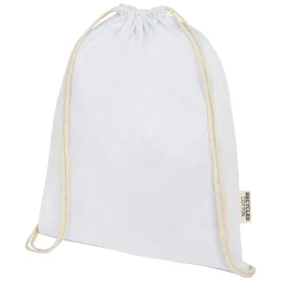 Sac avec cordon Oregon en coton recyclé 140 g/m² certifié GRS