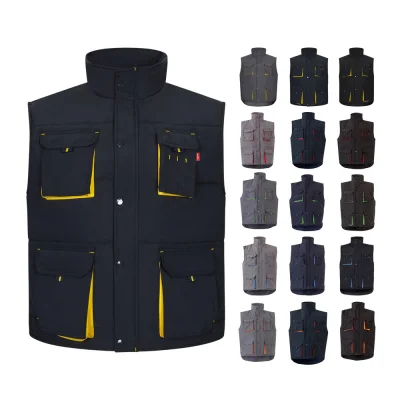 VL Nergal – Gilet rembourré, bicolore, multipoches (120g/m²), en polyester (100%)