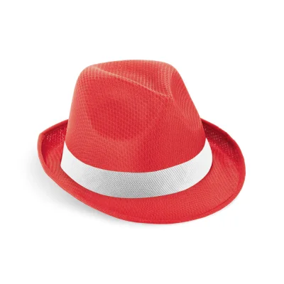Manolo Poli – Chapeau en PP avec ruban en polyester blanc