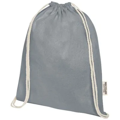 Sac avec cordon Oregon en coton recyclé 140 g/m² certifié GRS