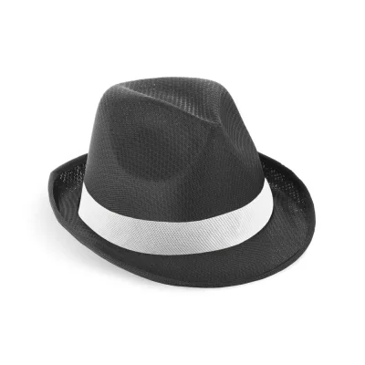 Manolo Poli – Chapeau en PP avec ruban en polyester blanc