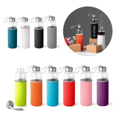 Raise – Bouteille de sport en verre et acier inoxydable 520 mL