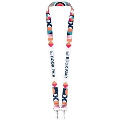 Tour de cou pour sublimation en rPET avec 2 porte-clés Leia