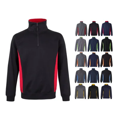VL Svarog – Sweat bicolore en éponge (260g/m²), en polyester (65%) et coton (35%)