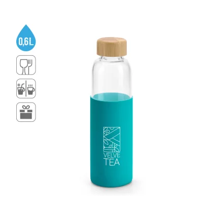 Dakar – Bouteille 600mL en bambou et verre borosilicate