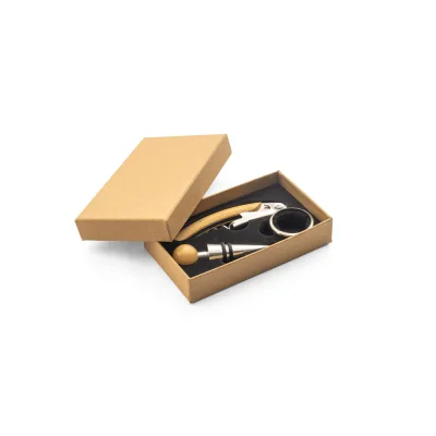 Savory – Set à vin en bambou et acier inoxydable