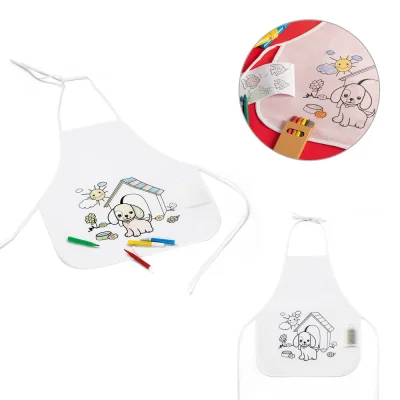 Nilo – Tablier de coloriage pour enfants en non-tissé (80 g/m²)