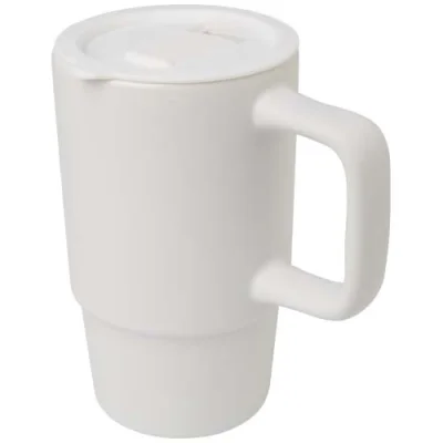 Mug Carter en céramique de 450 ml avec couvercle en plastique