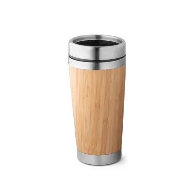 Pietro – Tasse de voyage 500mL en babou et acier inox