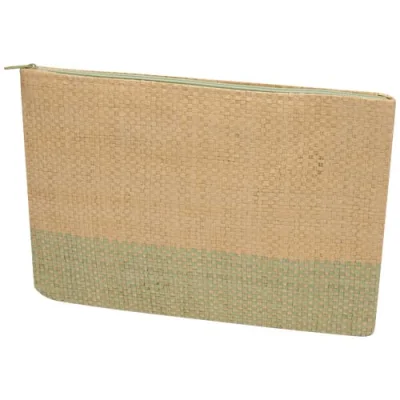 Pochette en papier paille Rhythm avec fermeture à glissière, 3 L