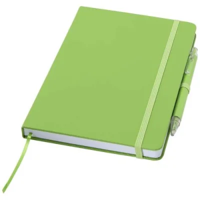 Ensemble comprenant un cahier en papier recyclé Spectrum A5 et un stylo à bille