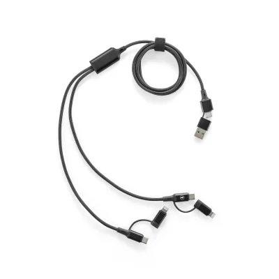 Bertozzi – Câble USB ultra rapide 6 en 1 en aluminium recyclé (20 %) et PET recyclé (4 %)