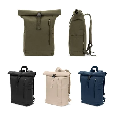 Saint – Sac à dos à enroulement en coton recyclé et polyester recyclé (380 g/m²)