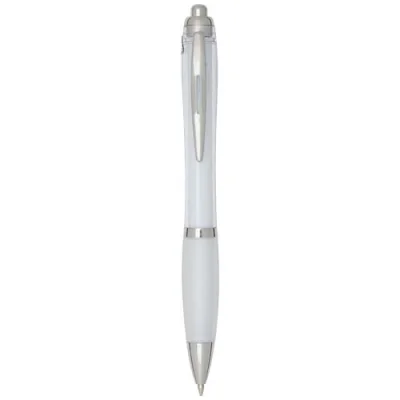 Stylo bille en plastique recyclé RCS avec corps et grip colorés (encre bleue) Nash