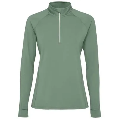 Sweatshirt de 200 g/m² Estambul à manches longues et demi-zip pour femme
