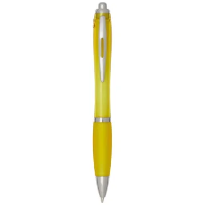 Stylo bille en plastique recyclé RCS avec corps et grip colorés (encre noire) Nash