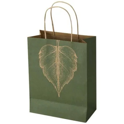 Sac en papier Kraft 120 g/m² avec anses torsadées - 18 x 9 x 23 cm