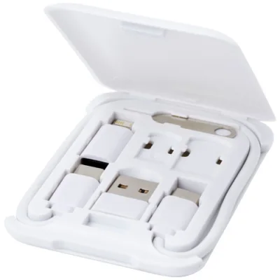 Câble de recharge modulaire en plastique recyclé Savvy avec support de téléphone