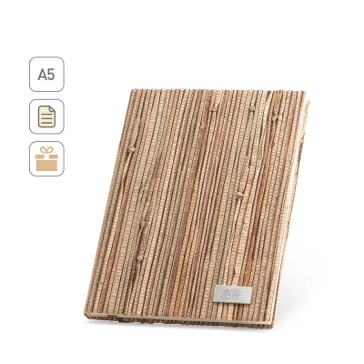 Neruda – Bloc-notes A5 avec couverture rigide en fibre de paille naturelle