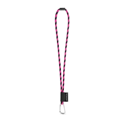 SET Lanyard TUBE Long (Ø 7 mm) avec mousqueton en forme de D de 55 mm et fermoir de sécurité Ø 7 mm