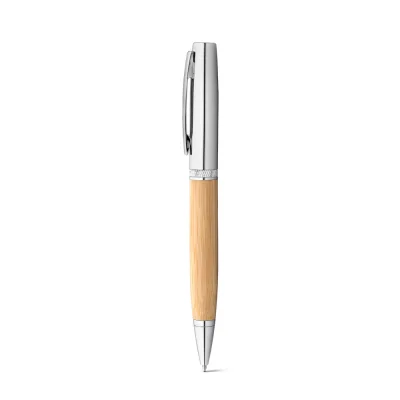 Fuji – Stylo bille en bambou et métal avec étui