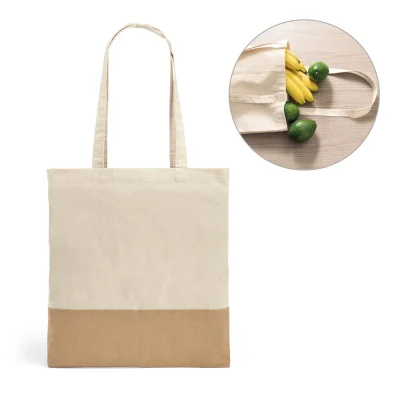 Mercat – Sac 100% coton (160 g/m²) avec détails en imitation jute