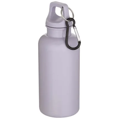 Bouteille d’eau Oregon de 400 ml en plastique recyclé uni certifié RCS avec mousqueton