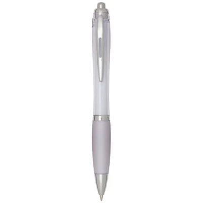 Stylo bille en plastique recyclé RCS avec corps et grip colorés (encre bleue) Nash