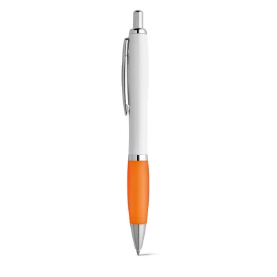 Move – Stylo à bille en ABS blanc avec clip en métal