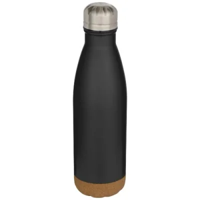 Bouteille d’eau Cove de 500 ml en acier inoxydable isolée sous vide et à double paroi avec détails en liège