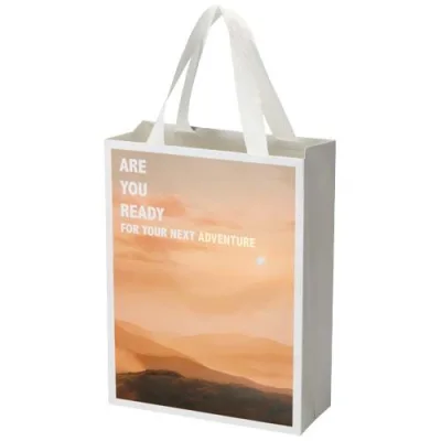 Sac en papier Smartfold 210 g/m² avec anses en ruban et pelliculage brillant - 24 x 10 x 32 cm