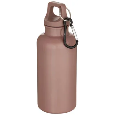 Bouteille d’eau Oregon de 400 ml en plastique recyclé uni certifié RCS avec mousqueton