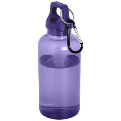 Bouteille d'eau Oregon de 400 ml en plastique recyclé avec mousqueton